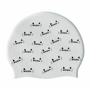 실리콘 수모 패션 수모 프린트 고탄력 수영모자 성인 용품