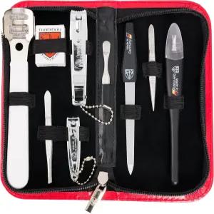 3 소드 독일 - 브랜드 품질의 9피스 페디큐어 키트 세트 캘러스 리무버 및 네일 케어 도구 솔링겐/독일산