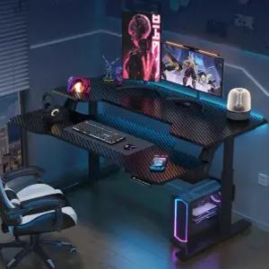 게이밍 책상 서재 우드 선반 조립식 침실 더블책상