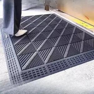 로비 야외 출입 호텔 현관 회색 매트 먼지 사무실 흙털이 90x50cm