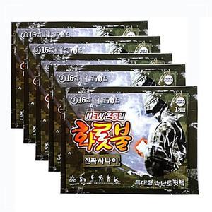 [2개구성] 진짜사나이 온종일 화롯불 핫팩특대형160g x 5개 흔드는 군인 ARWFG1MW2