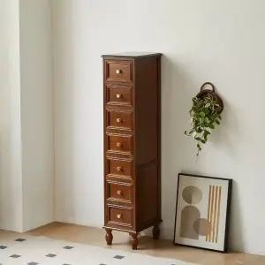 원목 드레스룸 거실 침실 틈새 서랍장 슬림 5단 깊은 7단 E