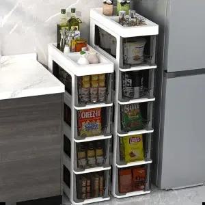 다용도수납함 틈새 이동식 플라스틱 수납장 슬라이딩 미니 정리함