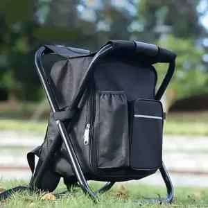 (색상 블랙)외부 포켓 백팩 휴식 의자 간편 편의성 캠핑