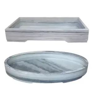 대형 도자기 수반 중등의 분재 화분 장식품 화병 연꽃