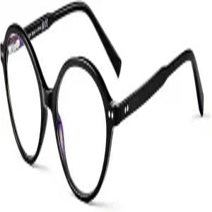 여성용 R.F.YFQH 블루 라이트 차단 안경 레트로 타원형 프레임 안티 스트레인 및 UV 글레어 JF6225