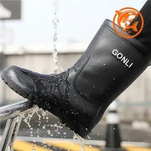 비 오는 날 안전한 작업 방수 장화 남성용 캠핑 농사 필드 부츠