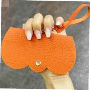 ( )안경케이스 오렌지 선글라스케이스 안경보관함 가죽안경집