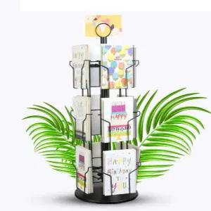 엽서 회전랙 카드 진열대 전시대 선반 거치대 전단지 꽂이