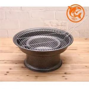 ( )대형 원형 캠핑 그릴 강화유리 바베큐 그릴 바비큐 용기