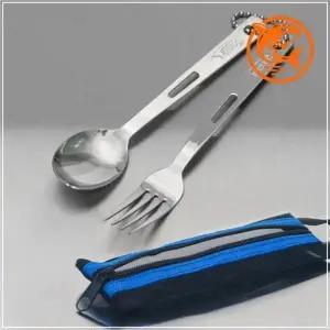 ( )스테인리스 다용도 캠핑 식기세트 접시와 수저 포함 야외 레저 용기