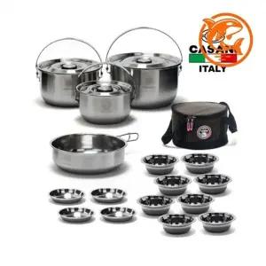 ( )대형 캠핑 스텐레스 조리기구 다목적 코펠 주방 식기