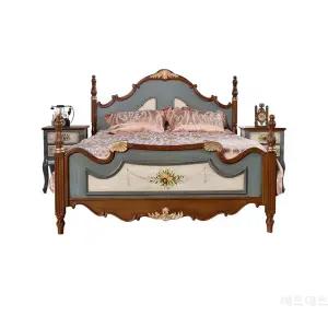 엔틱 침대 프레임 지중해 신혼 유럽풍 빈티지 침대프레임 원목 웨딩 수입
