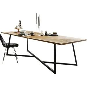 철제 원목 카페테이블 대형 2400 홈바 식당 식탁 탁자 라운지 2000 긴테이블