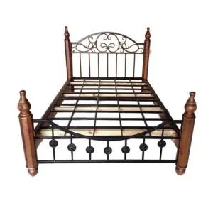 황실 수입 침대 1.8m 럭셔리 호텔 1.5m 2인용 스페이드 철제 목상 원목