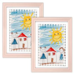 KOTNYX LED 라이트 아트워크 프레임 - 전면 개방형 아트 디스플레이 액자, 100장의 사진, MDF 및 깨짐 방지 유리, 스탠딩 프레임/벽걸이, 13 3x10, 매트 11 6x8 3 - 피치