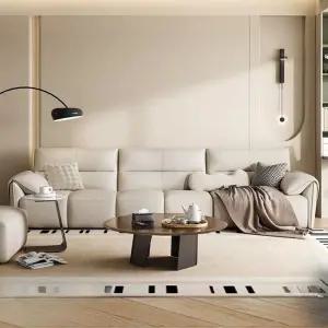 천연가죽소파 다우닝 소가죽 카우치형 이태리 면피 4인 스툴 헤드레스트 통