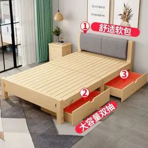 모던인테리어 깔끔한 침실가구 침대 수입침대프레임 접이식 2인용 두께 원