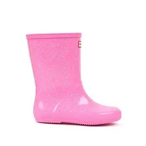(헌터) 키즈 퍼스트 자이언트 글리터 레인  부츠 핫핑크   HTKCG2TSFK22