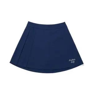 [말본골프] 부분플리츠 레터링 스커트 네이비 153579901