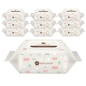 [그린핑거] 그린핑거 베베그로우 물티슈 캡형 100매 10팩