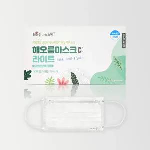 미라클하우스 해오름 썸머 라이트 대형 화이트 덴탈마스크 50매 629229