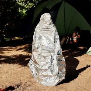 ( )간편한 휴대용 은박 박담요 보온 체온 유지 캠핑용 야외 활동