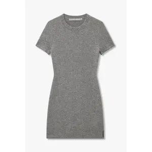 [알렉산더왕] 핫픽스 숏 슬리브 크루넥 드레스 그레이 153592943