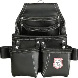 전기 기사용 가죽 도구 파우치 5포켓 프레임 벨트 헤비 듀티 목수 가방 오일 태닝 가죽과 네일