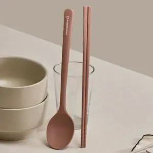 실리콘 수저세트 숟가락 젓가락 볶음스푼 로즈핑크