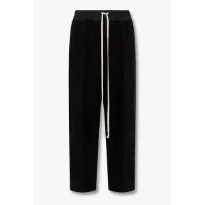 [릭오웬스] 드로스트링 코듀로이 크롭 팬츠 블랙 153600118