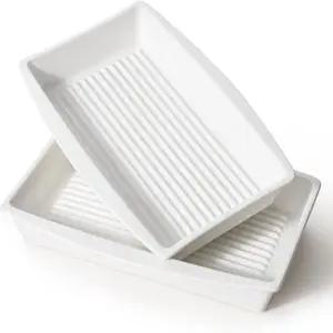 DELLING 오븐용 베이킹 접시 9.3인치 x14인치 세라믹 카세롤 라자냐 팬 오븐 안전 로스팅 화이트