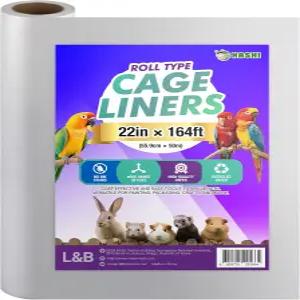 HASHI 버드 케이지 라이너 롤 - 22인치 x 164피트 트림-적합 재활용 종이 잉크 없음 고흡수 앵무새