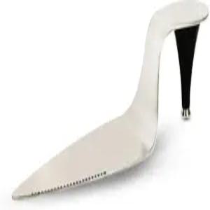 와일드 디자인 하이힐 스테인리스 스틸 케이크 서버 탈부착 가능한 힐과 손잡이 세련되고 우아한 블랙