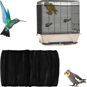 타이섬 2Pcs 유니버설 버드 케이지 시드 캐처 가드 네트 커버 조절 가능한 부드러운 에어리 나일론 메쉬