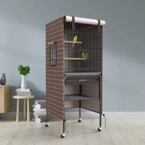 KNUTI 유니버설 버드 케이지 커버 굿나잇 블랙아웃 얇고 가벼운 통기성 작은 동물 반려동물 탈착식 내구성