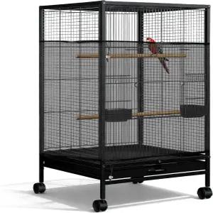 LIQWEI 1개 대형 새장 씨앗 캐더 덮개 31 X 118 인치 조절 가능한 치마 앵무새 보호용 탄성 밴드 메시