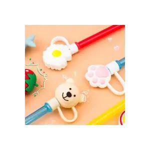 빨대커버 호환 텀블러 빨대마개 실리콘 오염방지 위생 빨대캡 뚜껑 KK237