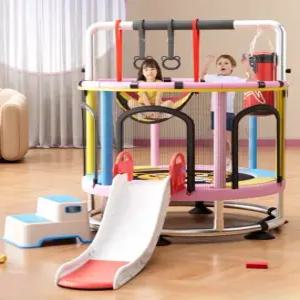 실내용 어린이 점프 탄성 미끄럼방지 보호대 포함 소형 놀이매트