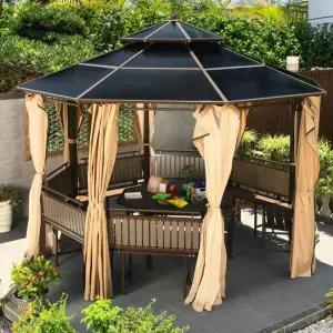 야외 팔각정 파고라 정자 조립식 정원 가제보 오두막 쉼터