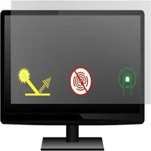 19인치 와이드스크린 데스크톱 모니터용 안티 글레어 및 지문 스크린 프로텍터(3팩)