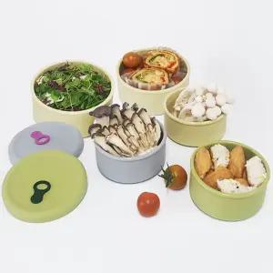 대코 실리콘 스팀홀용기 원형450m중1p 밀페찬통 ArV5+6CRR