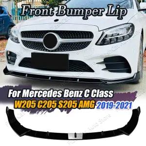 호환  자동차 프론트 스포일러 C 클래스 W205 C205 S205 C43 범퍼 립 스플리터 메르세데스 C180 C200 C300