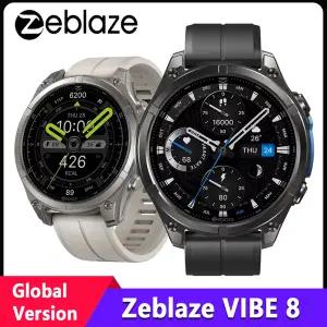 호환  NEW Zeblaze VIBE 8 스마트워치 남성용 1.43인치 AMOLED 디스플레이 심박수 혈압 SpO2 모니터 블루투