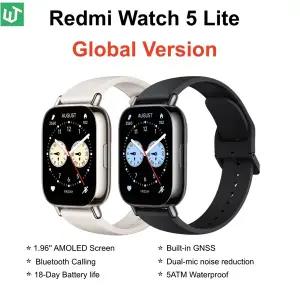 호환 글로벌 버전 샤오미 호환 레드미 워치 5 라이트 1.96인치 AMOLED 18일 배터리 수명 내장 GNSS 150 모