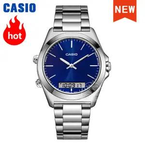 호환  카시오 남성용 시계 탑 세트 50m 방수 크로노그래프 캐주얼 시계 남성용 손목시계