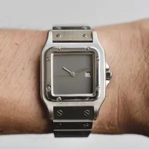 호환  CILOA 실버 스퀘어 시계 남성용 심플 고급 라이트 럭셔리 선 스테인리스 방수 콤팩트 쿼츠 시계