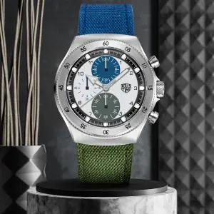 호환  Rollstimi 2026 밀리터리 스포츠 크로노그래프 럭셔리 쿼츠 시계 남성용 방수 손목시계 남성용 투톤