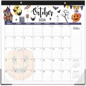 2026 탁상 달력 12개월 2026년 1월 - 12월 17인치 x 12인치 대형 룰드 블록 포함 계획