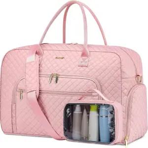 여성을 위한 여행용 더플 위켄더 가방 - 신발칸이 있는 주말 여성들이 밤새 가방을 들고 화장실 가방과